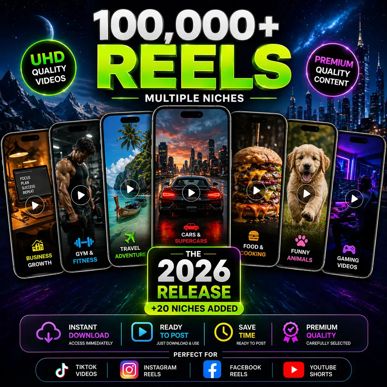 100,000+ Insane Done For You Video Reels